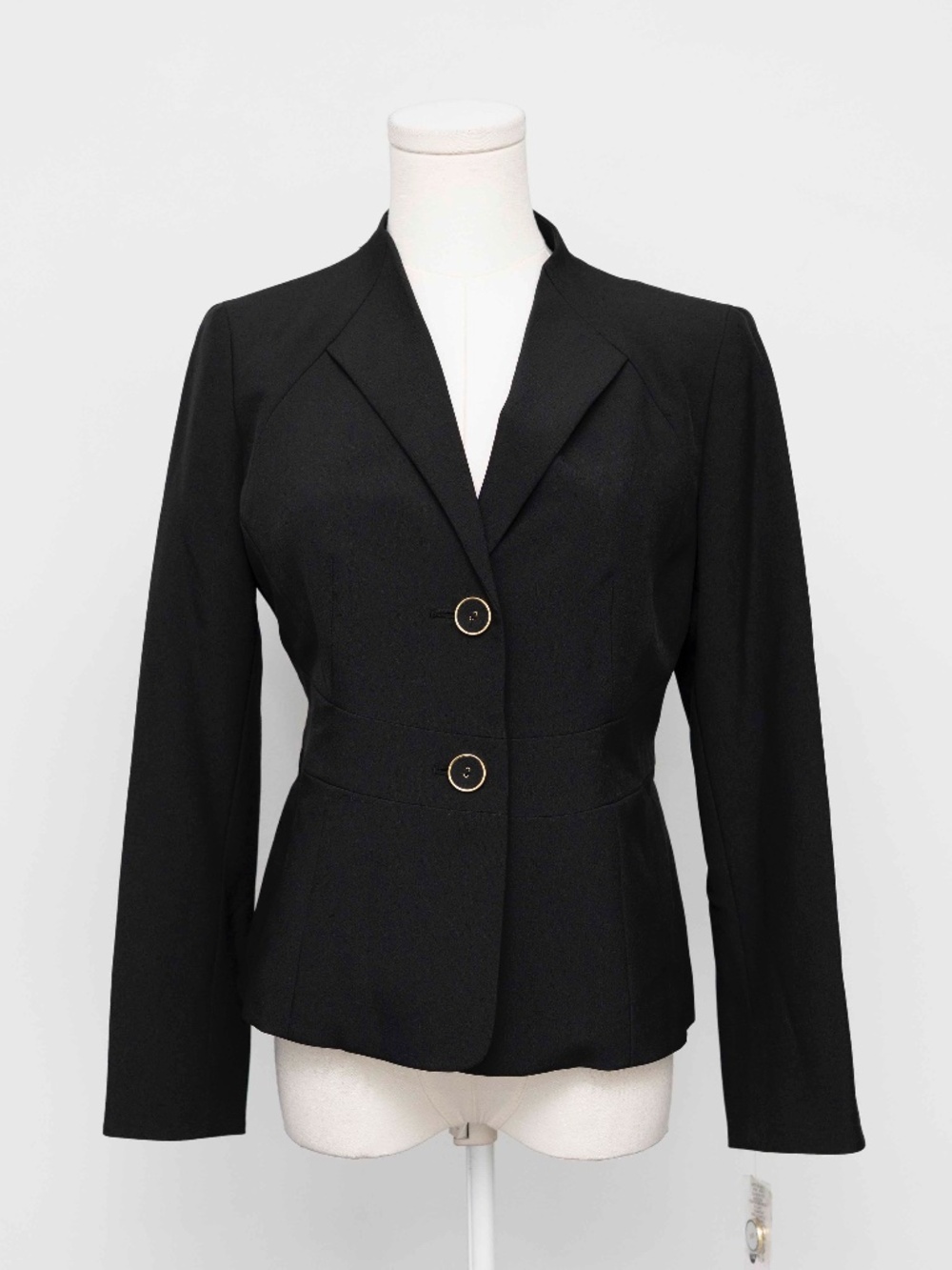 Le Suit - Petite Black Two Button Blazer